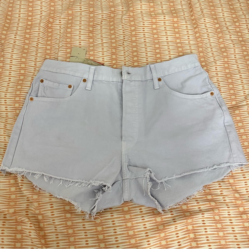 Levi’s 501 denim shorts purple